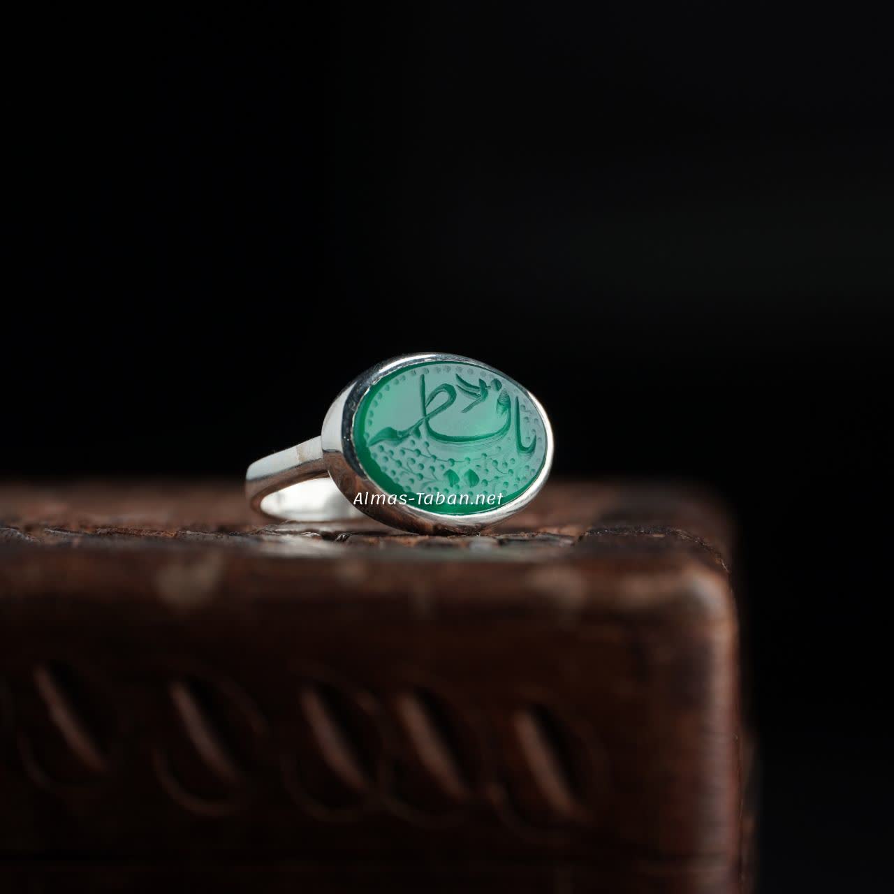 انگشتر زنانه عقیق سبز کد 758