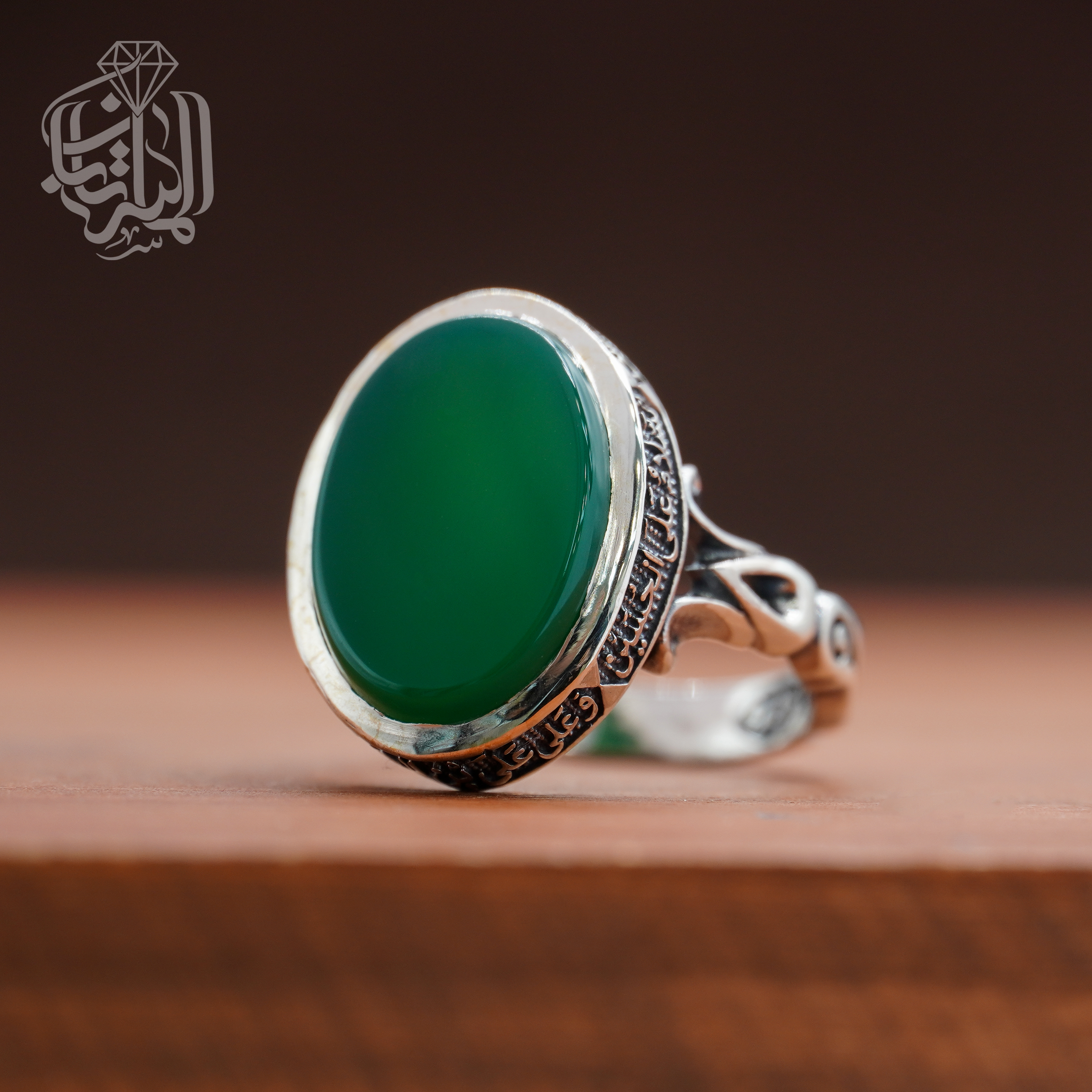 انگشتر عقیق سبز کد 210