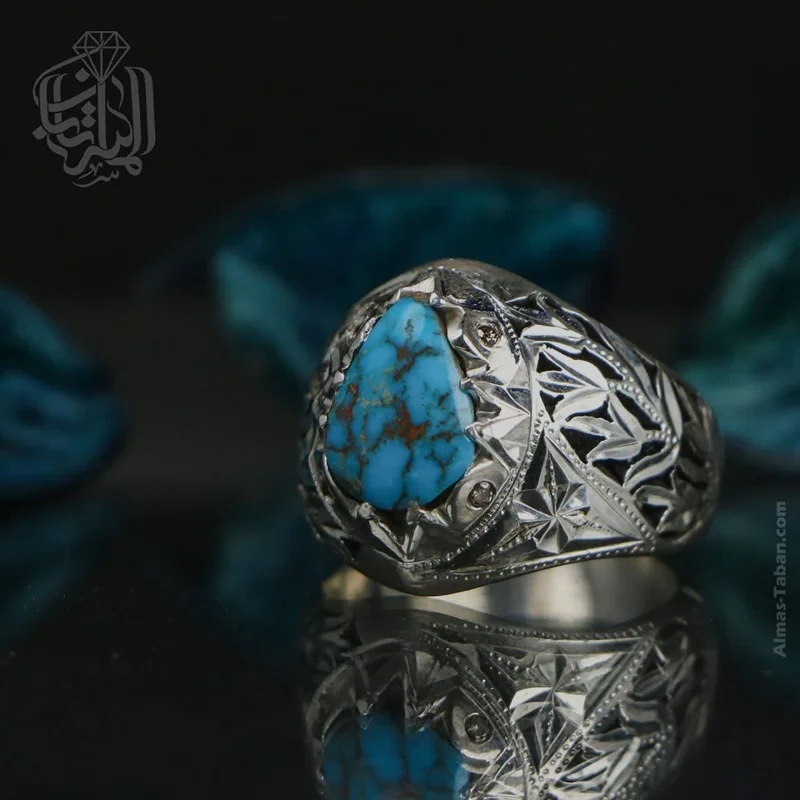انگشتر مردانه فیروزه نیشابوری کد 2323