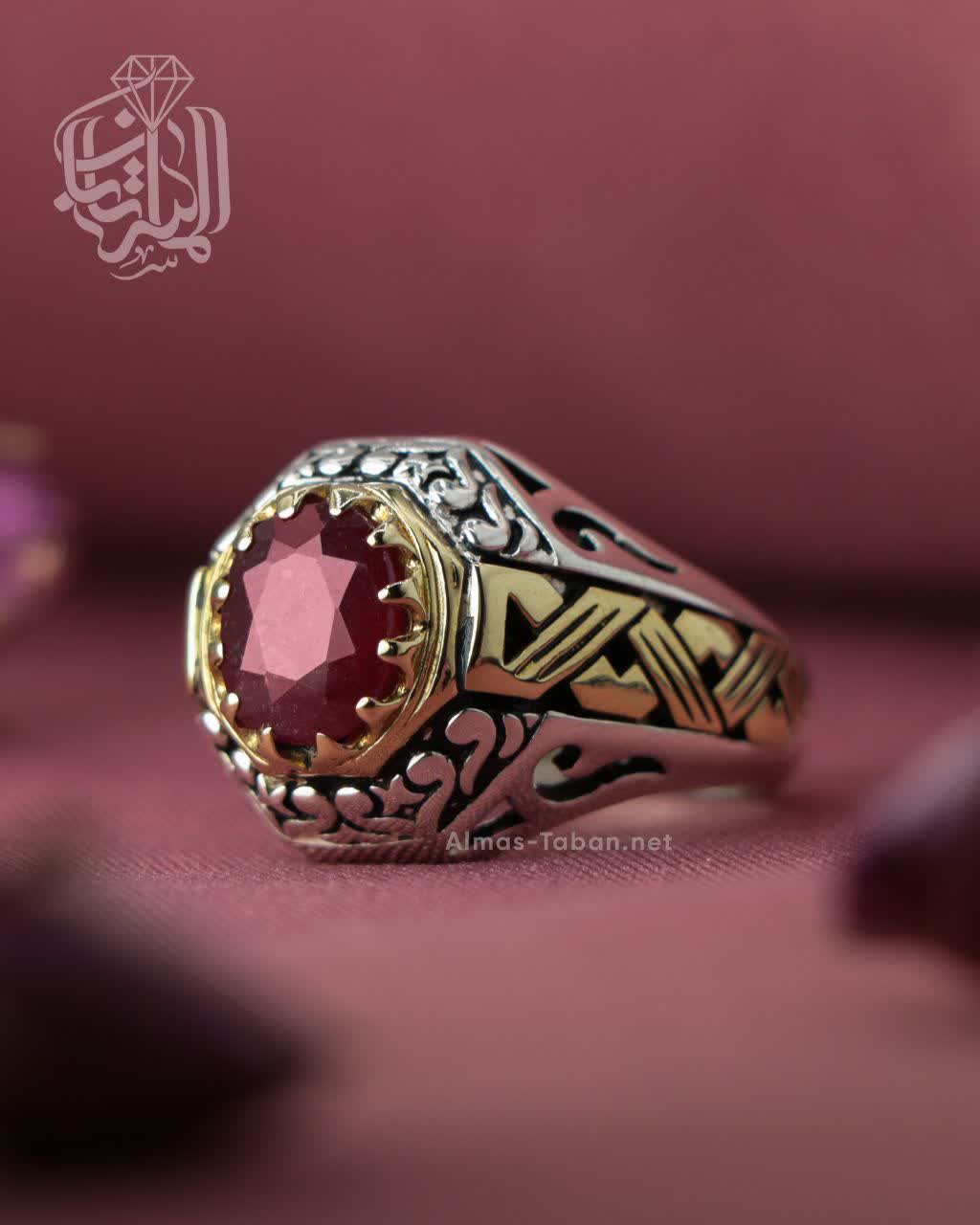 انگشتر مردانه یاقوت سرخ کد 2911