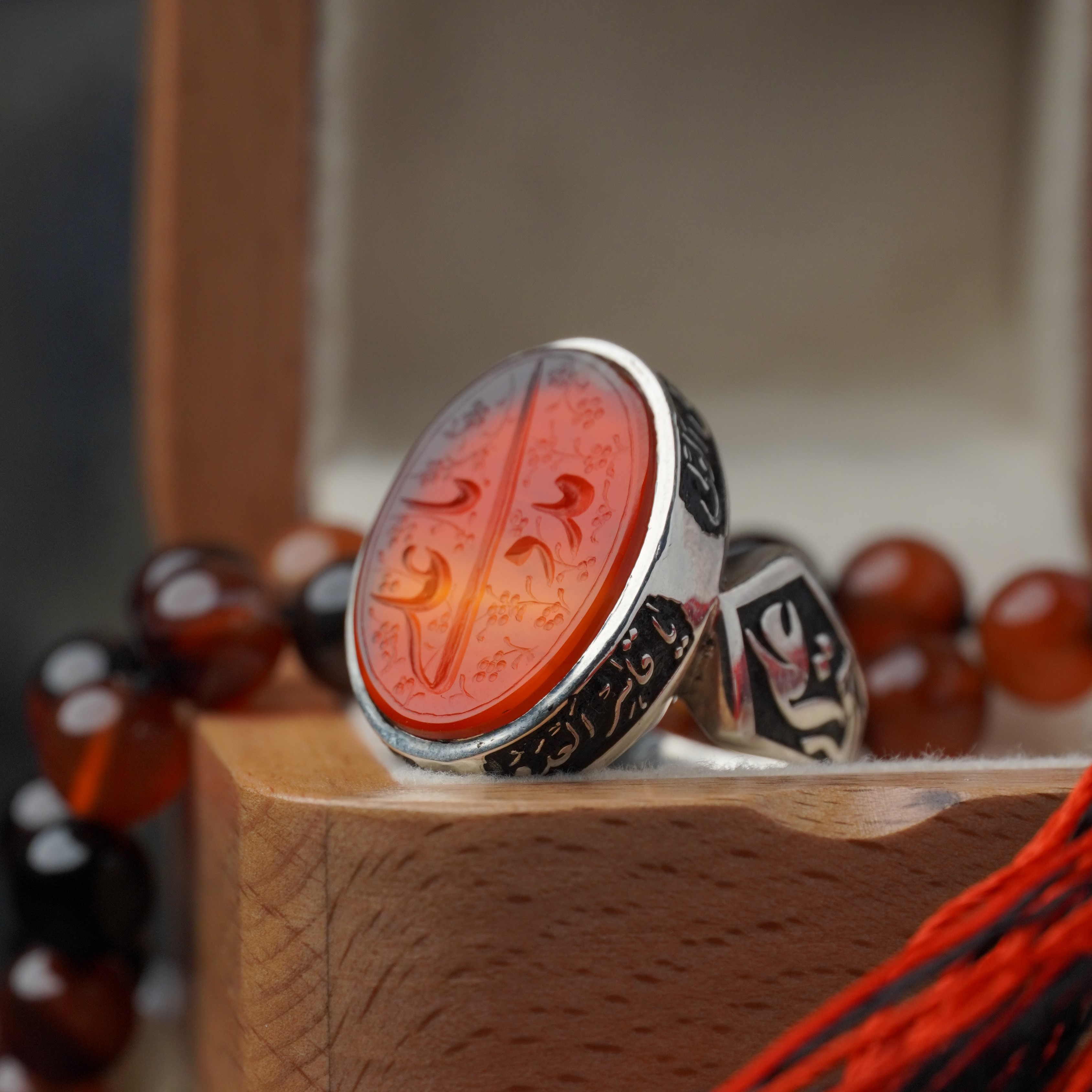 انگشتر مردانه عقیق سرخ کد 1265