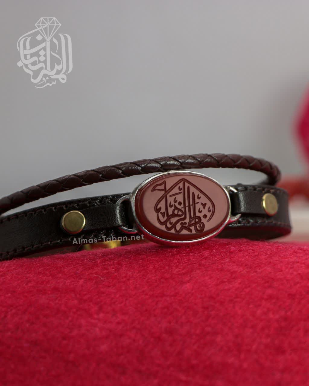 دستبند مردانه عقیق سرخ کد 2836