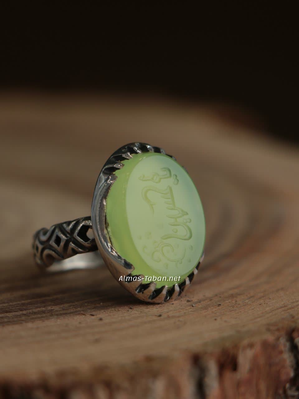 انگشتر مردانه عقیق سبز کد 2904