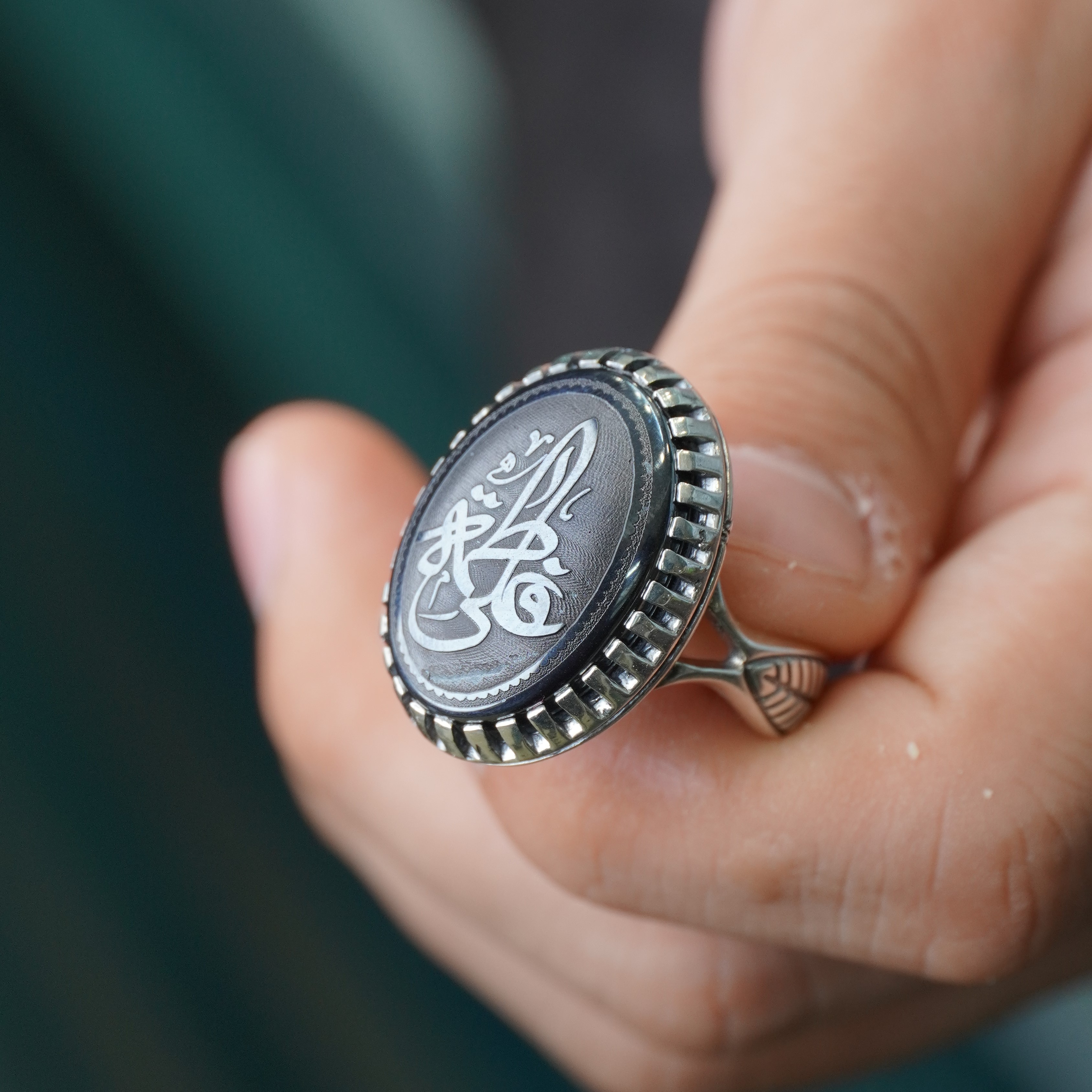 انگشتر مردانه حدید صینی کد 1299