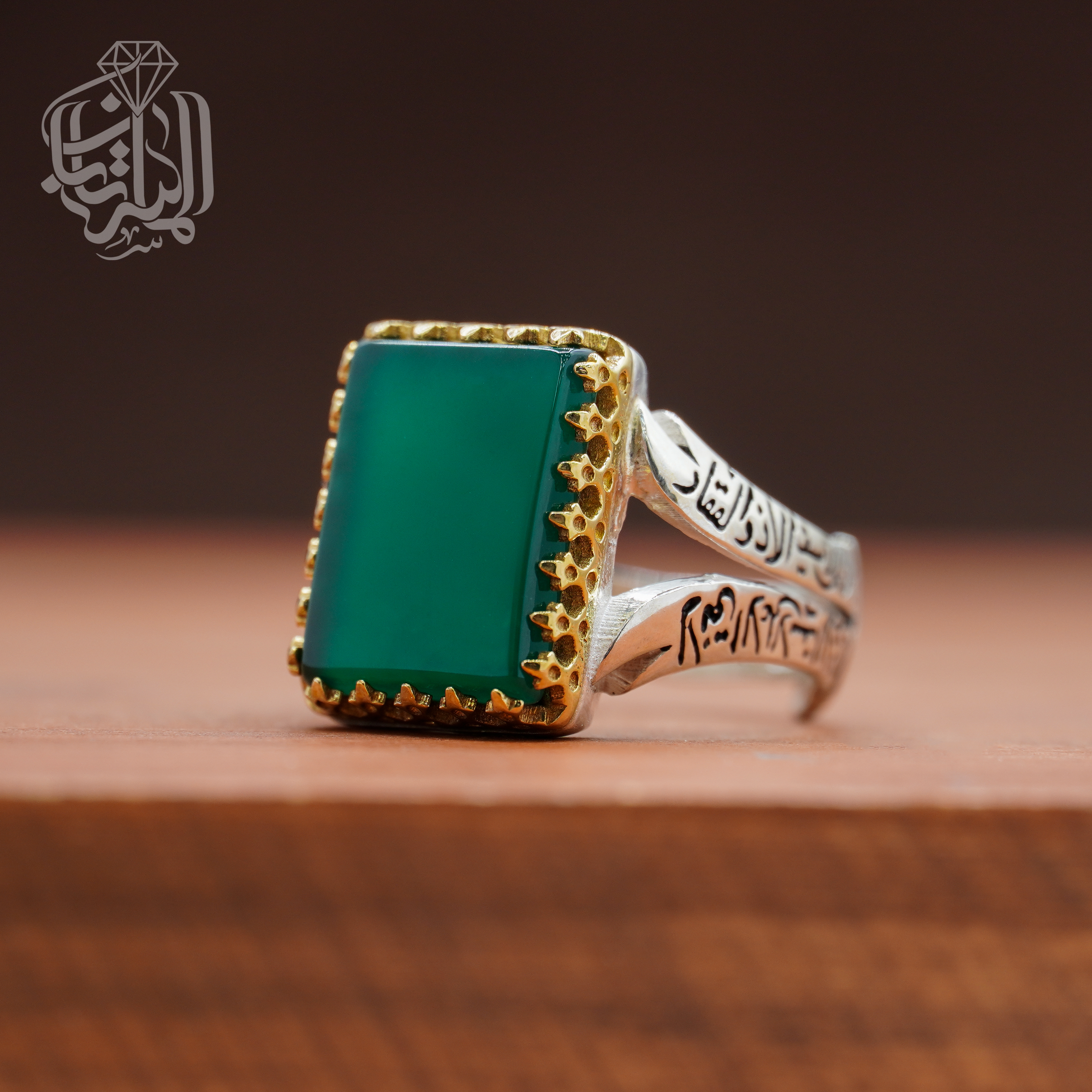 انگشتر عقیق سبز کد 214