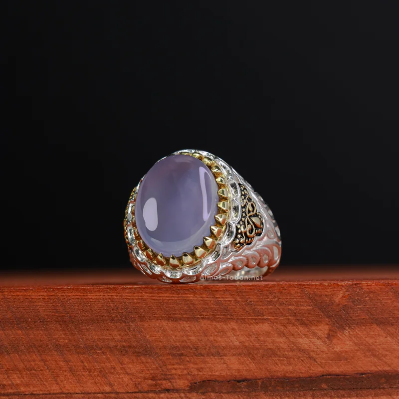 انگشتر عقیق کبودیمنی (کد 44 جشنواره)