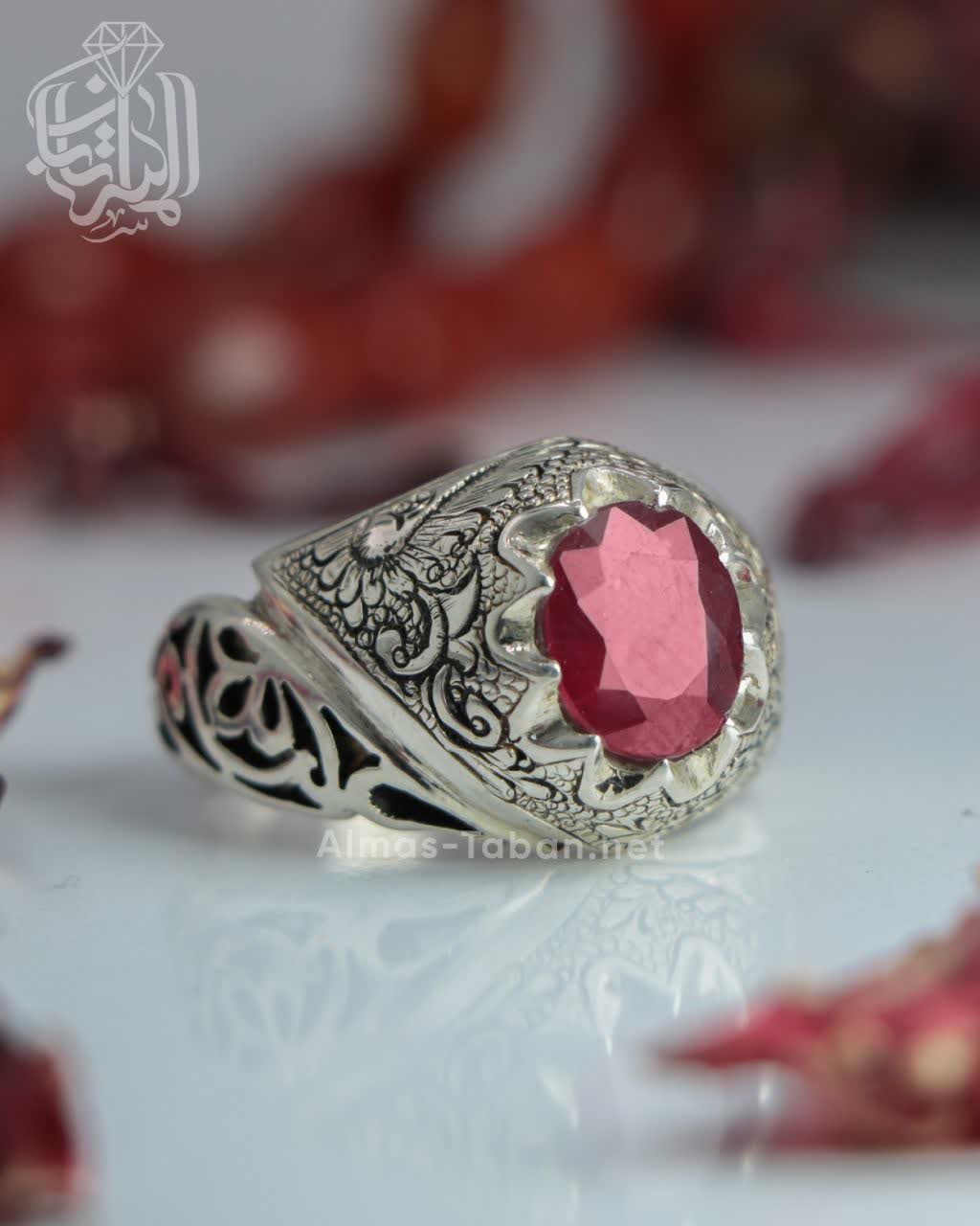 انگشتر مردانه یاقوت سرخ کد 2873