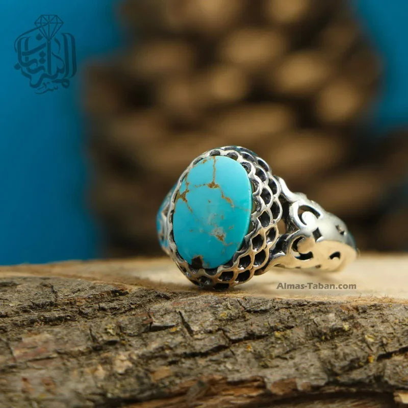 انگشتر مردانه فیروزه نیشابوری کد 2316