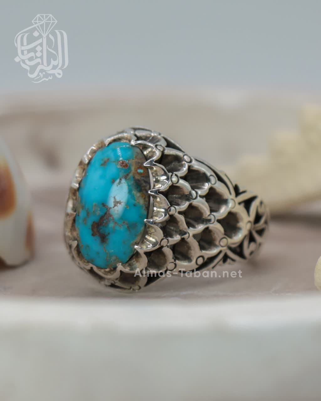 انگشتر مردانه فیروزه نیشابوری کد 2883