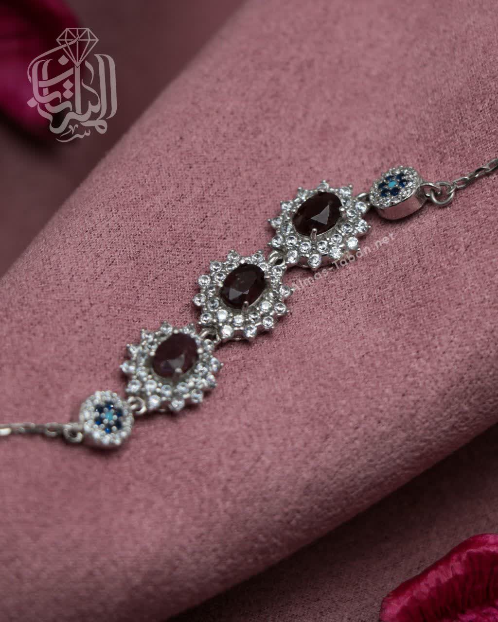 دستبند زنانه یاقوت سرخ کد 716