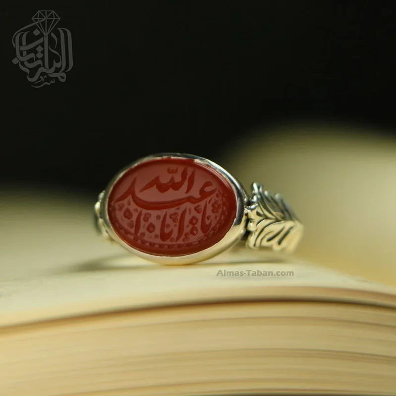 انگشتر مردانه عقیق سرخ کد 2339