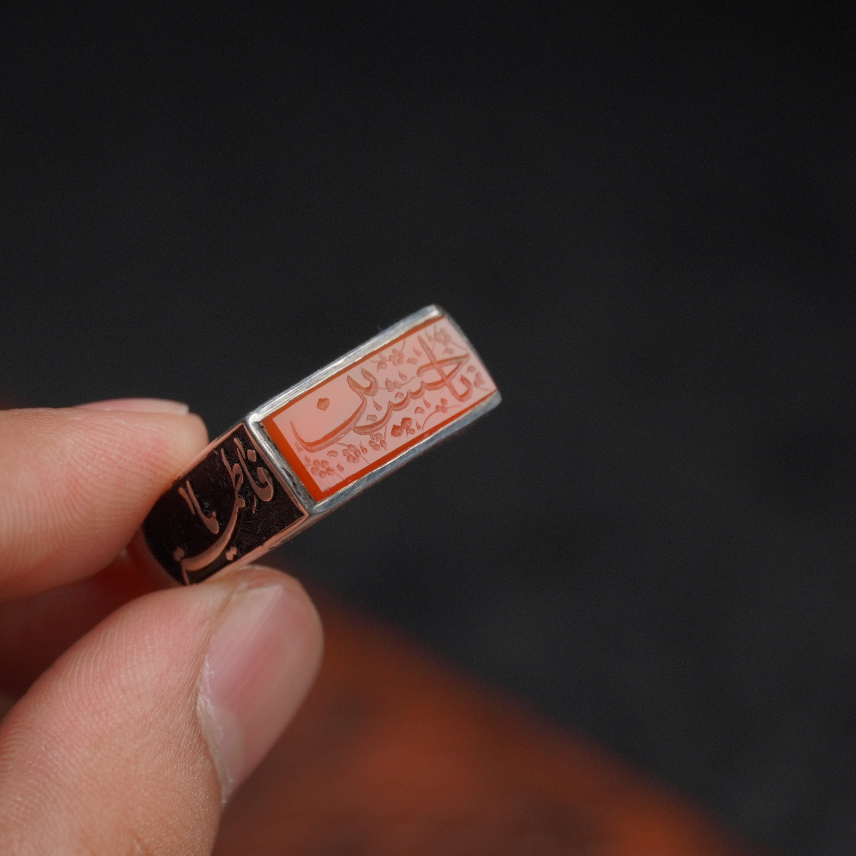 انگشتر مردانه عقیق سرخ کد 1293