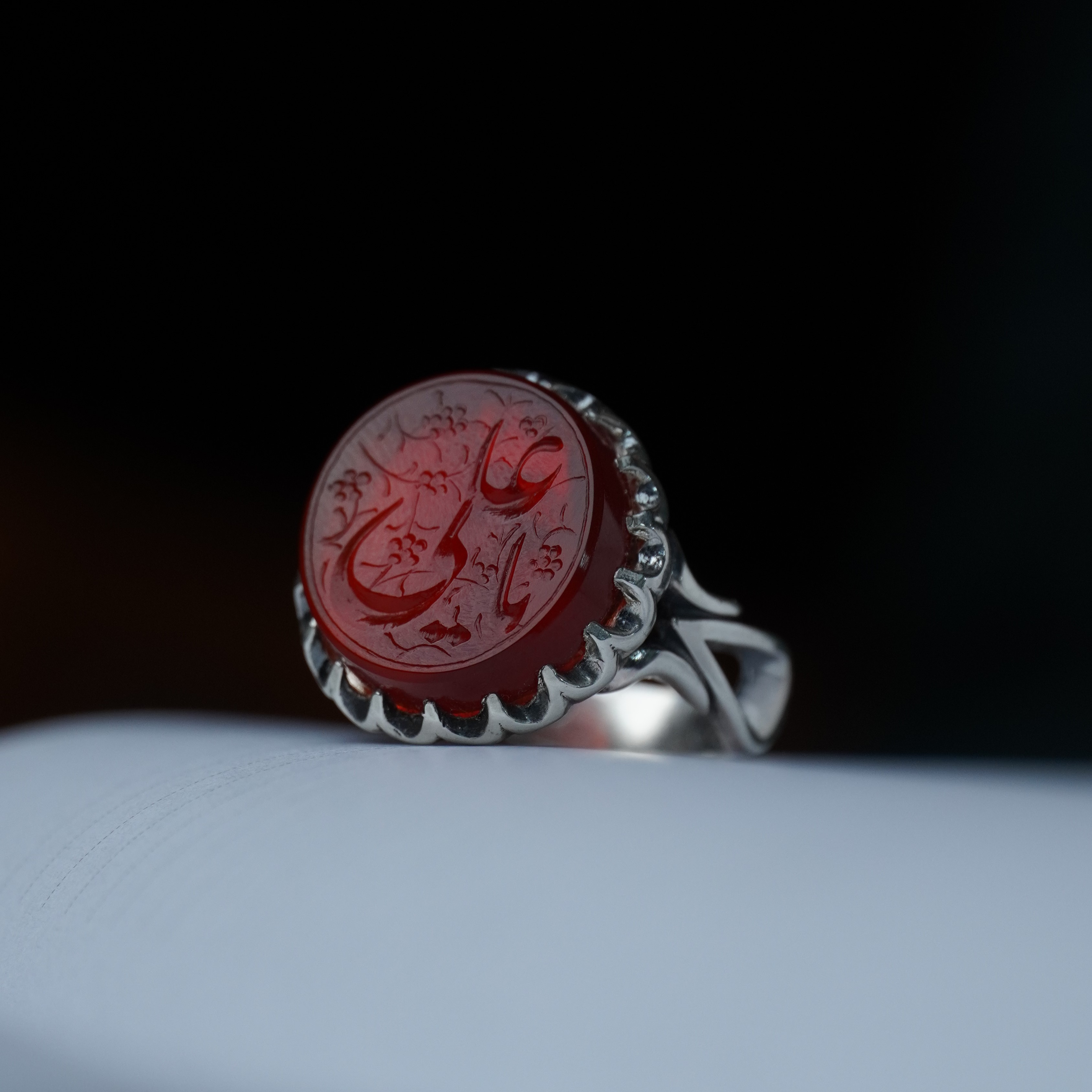 انگشتر مردانه عقیق سرخ کد 1317