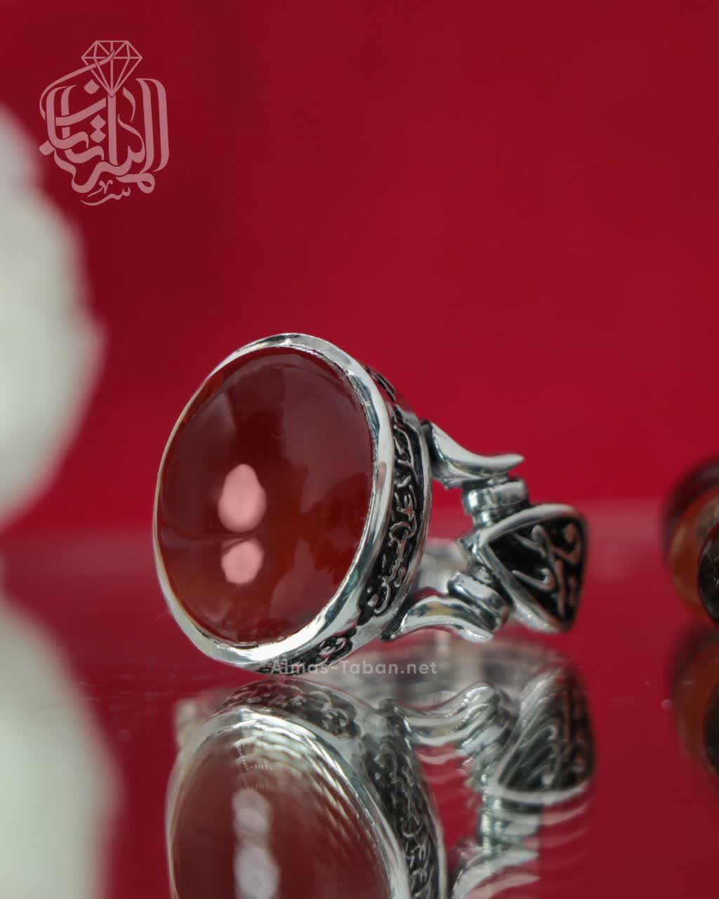 انگشتر مردانه عقیق سرخ کد 2918