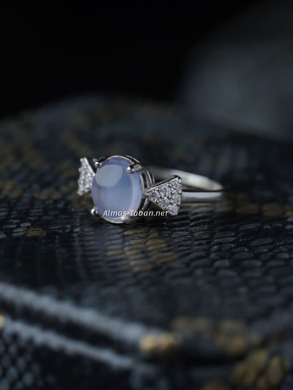 انگشتر زنانه عقیق کبود یمنی کد 762