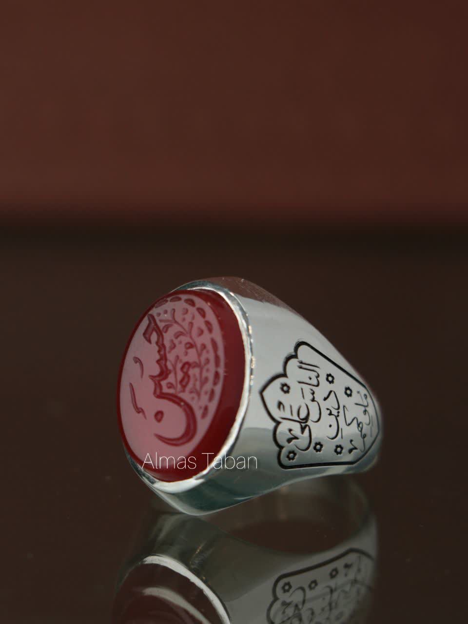 انگشتر مردانه عقیق سرخ کد 2889