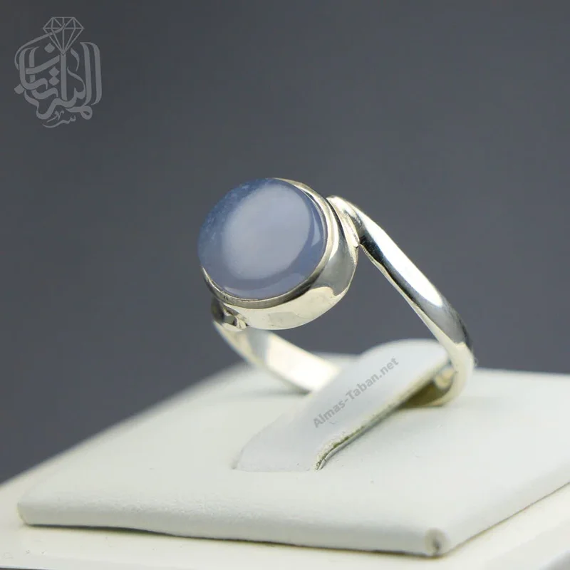 انگشتر زنانه عقیق کبود یمنی کد 582