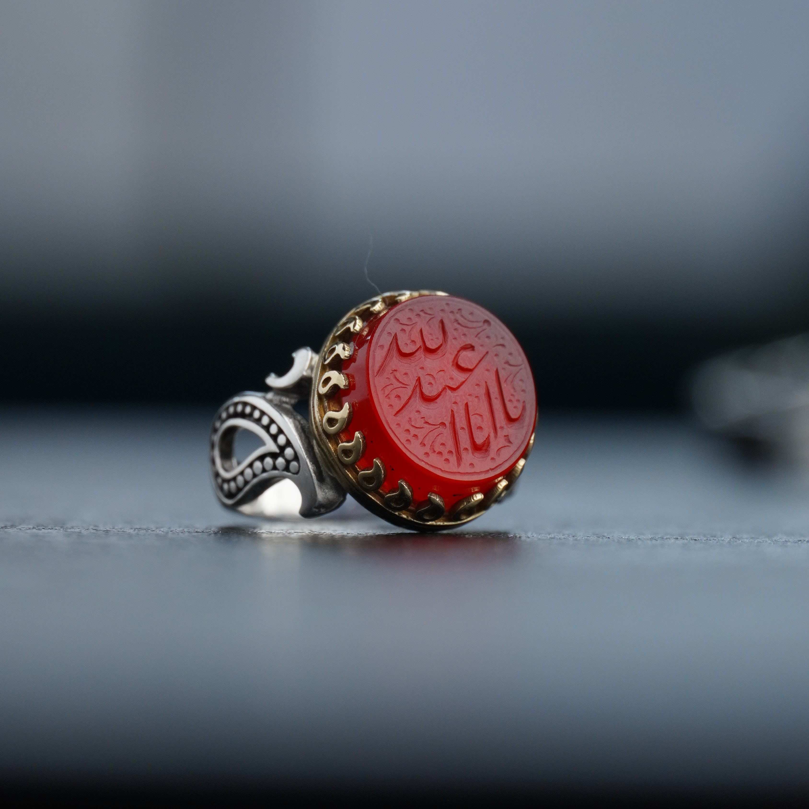 انگشتر مردانه عقیق سرخ کد 1277