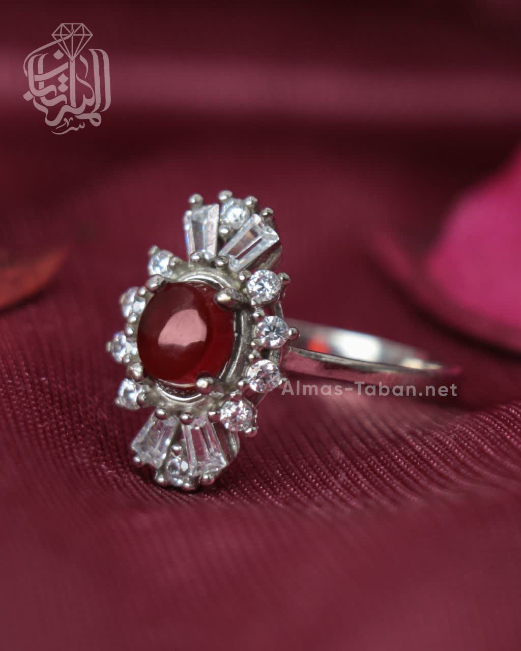 انگشتر زنانه عقیق سرخ کد 690