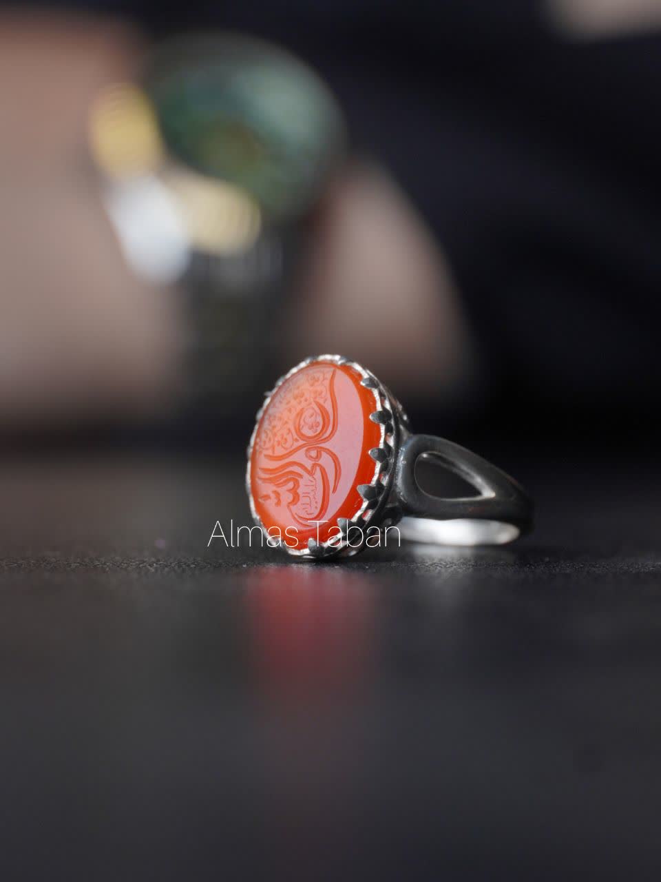 انگشتر زنانه عقیق سرخ کد 765